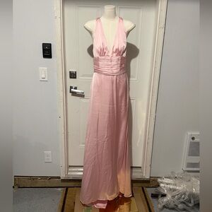 Elegant Pink Evening Gown Women’s